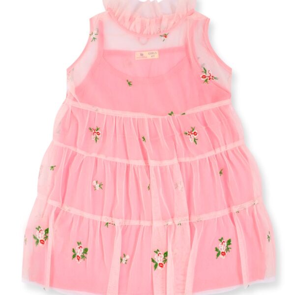 Girls Pink Net Dress