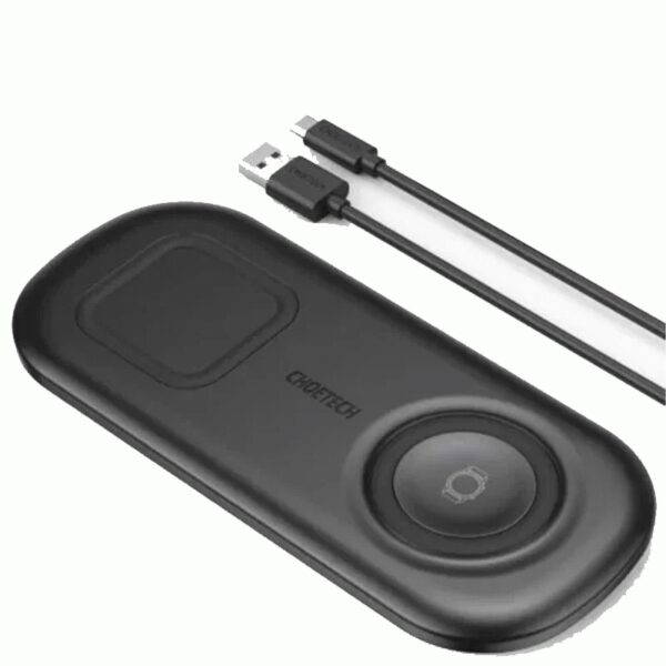 Choetech 2 In 1 Wireless Charger, 10W Max Wireless Charging Pad