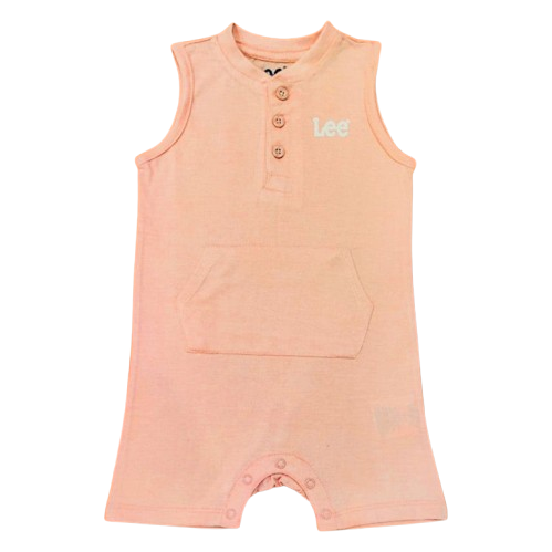 LEE_Peach_Kangaroo_Pocket_Sleeveless_Romper_Bodysuit