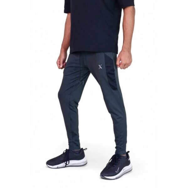 Charcoal 4 Way Stretch Bottoms with Black Mesh Panel