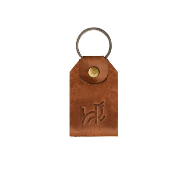 WOLF Minimalist Leather Keychain